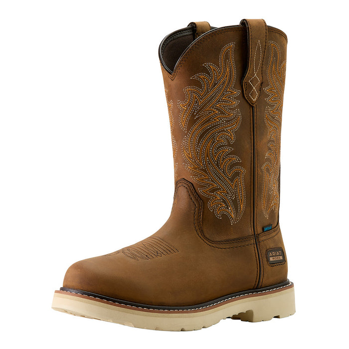 Men's Activator Argo H2O Distressed Brown 11In Round Soft Toe Work Boot
