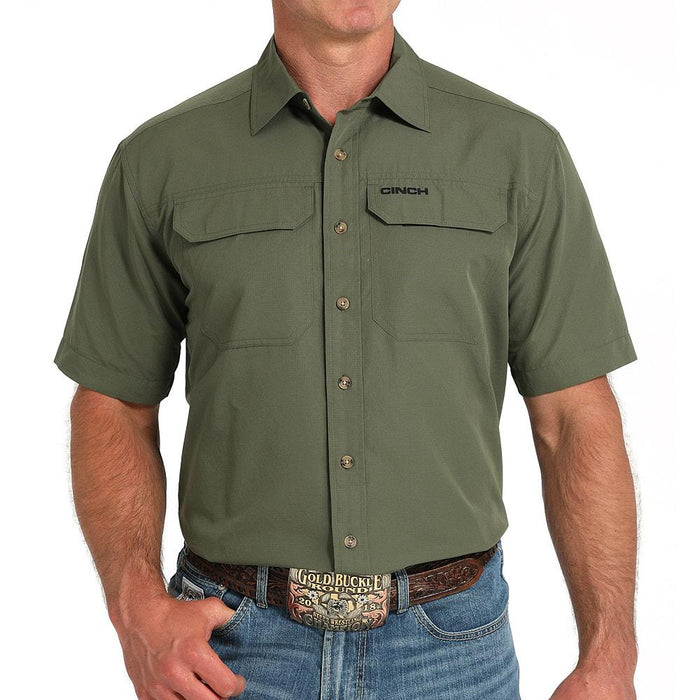 Men's Olive ArenaFlex Short Sleeve Shirt