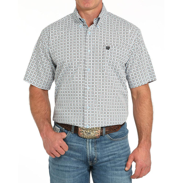 Men's Light Blue Print Shirt