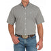 Men's Cream Print Short Sleeve Shirt