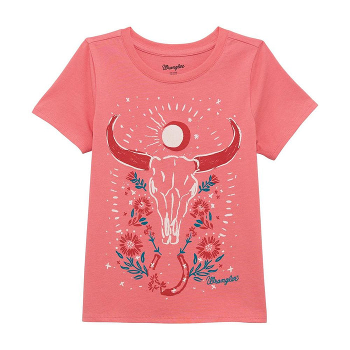 Girl's Floral Skull Tee