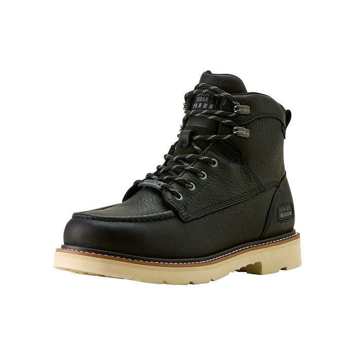 Men`s Rebar Lift 6In Black Waterproof Lace Up Soft Toe Work Boot