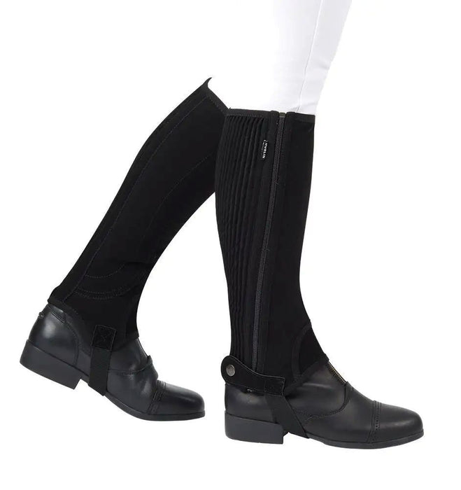 Easy Care Childs Large Black English Half Chaps