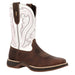 Women's Coffee Crazy Horse Vamp 10In White Top Boot
