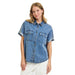 Women's Medium Wash Oversized Long Shirt