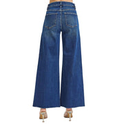 Women's Dark Ankle Wide Palazzo Jeans