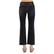 Women's Tummy Control Black Crop Jeans