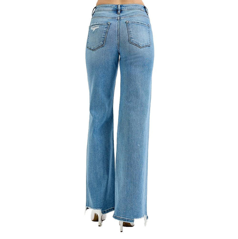 Women's Medium Tummy Control Wide Leg Jeans