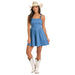 Women's Mini Dress with Buckles