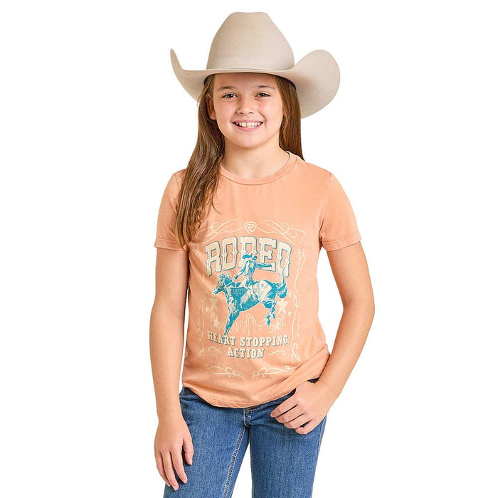 Girl's Rodeo Orange Top