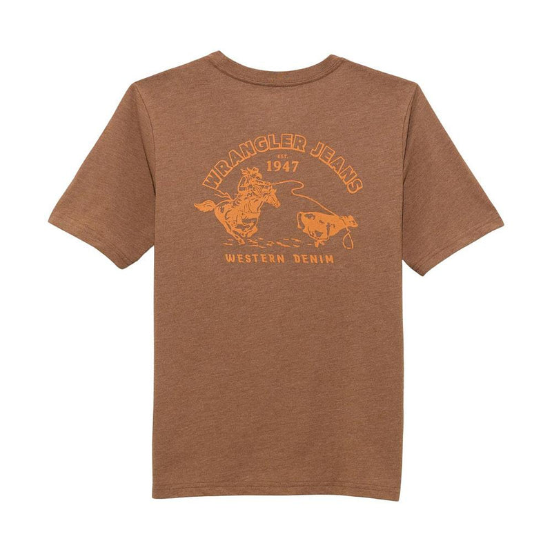 Boy's Cacao Calf Roping Tee Shirt