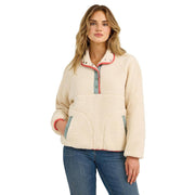 Women's White Sherpa Pullover