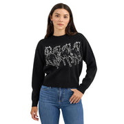 Women's Black Sweater Crewneck