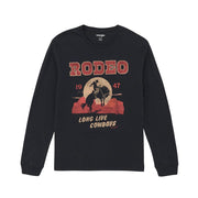 Men's Rodeo Long Sleeve Black Tee Shirt