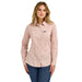Women's Pink Print Dress Snap Shirt