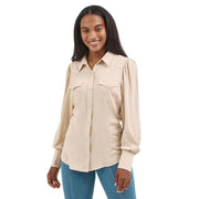 Women's Cream Poet Sleeve Top