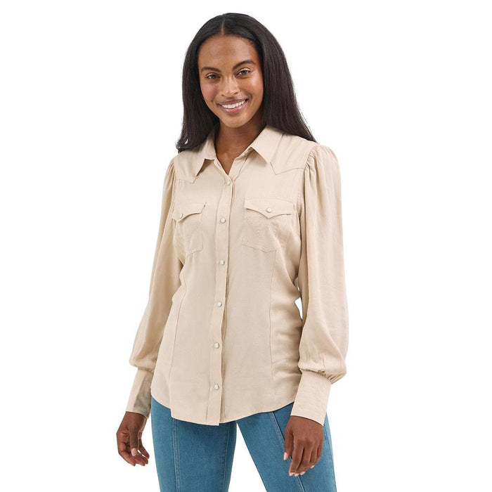 Women's Cream Poet Sleeve Top