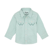 Infant Teal Long Sleeve Snap Shirt