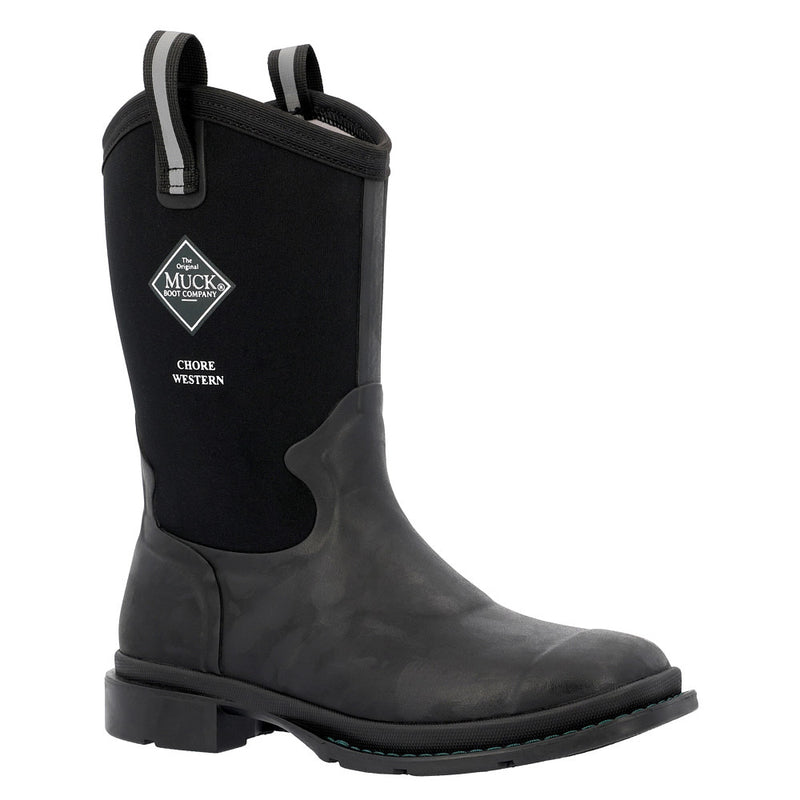 Women`s Chore Black 12In Square Toe Boot