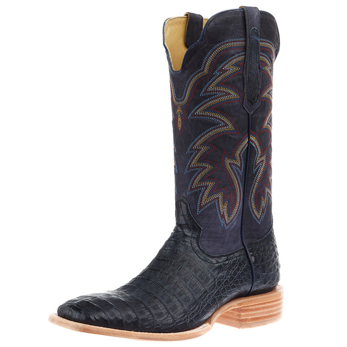 Watson_m Y3490-6 y3122-66 y2888-4 3点 R Watson Boots Men`s Blue Jean Caiman Vamp 13 Inch Midnight Blue Cowhi