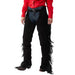 Premium Black Ultrasuede Chaps with Stretch Panel