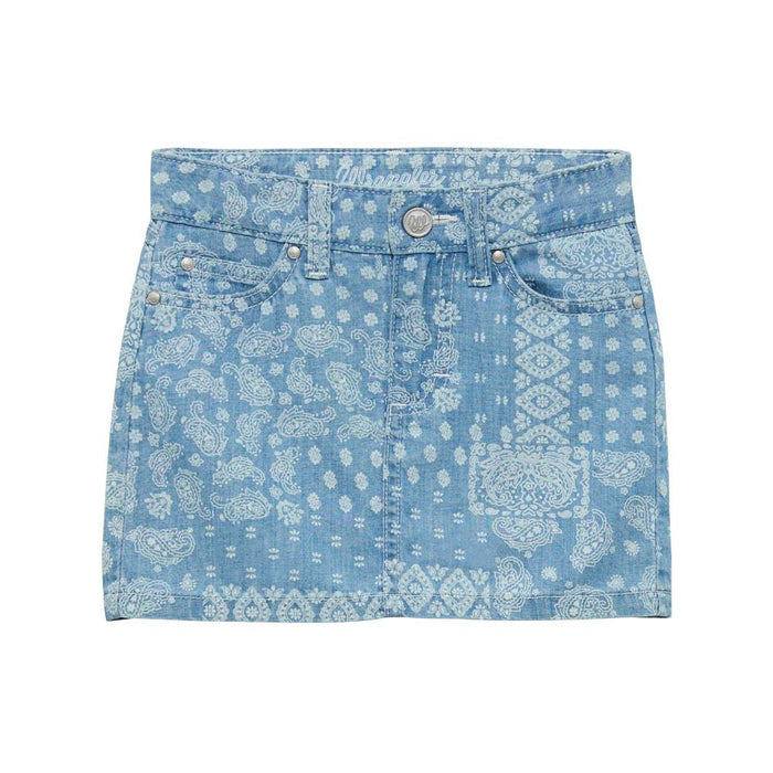 Girl's Printed Denim Skirt