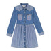 Girl's Denim Snap Dress
