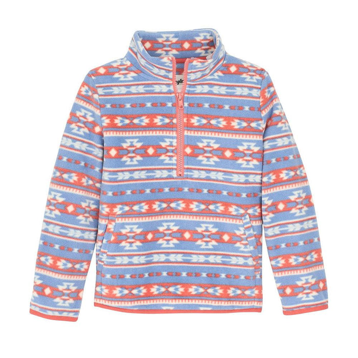 Girl's Blue Sherpa Pullover