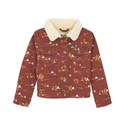 Girl's Burgundy Sherpa Lined Jacket