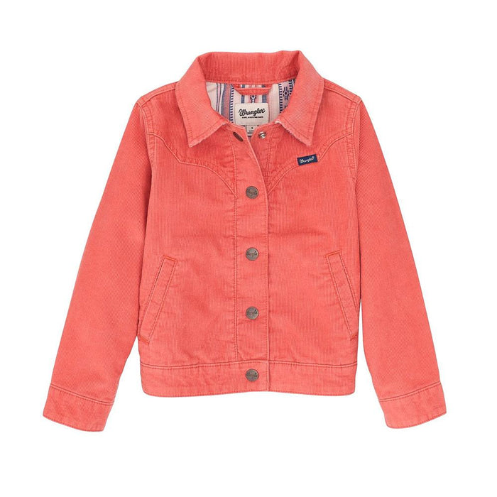 Girl's Coral Corduroy Jacket