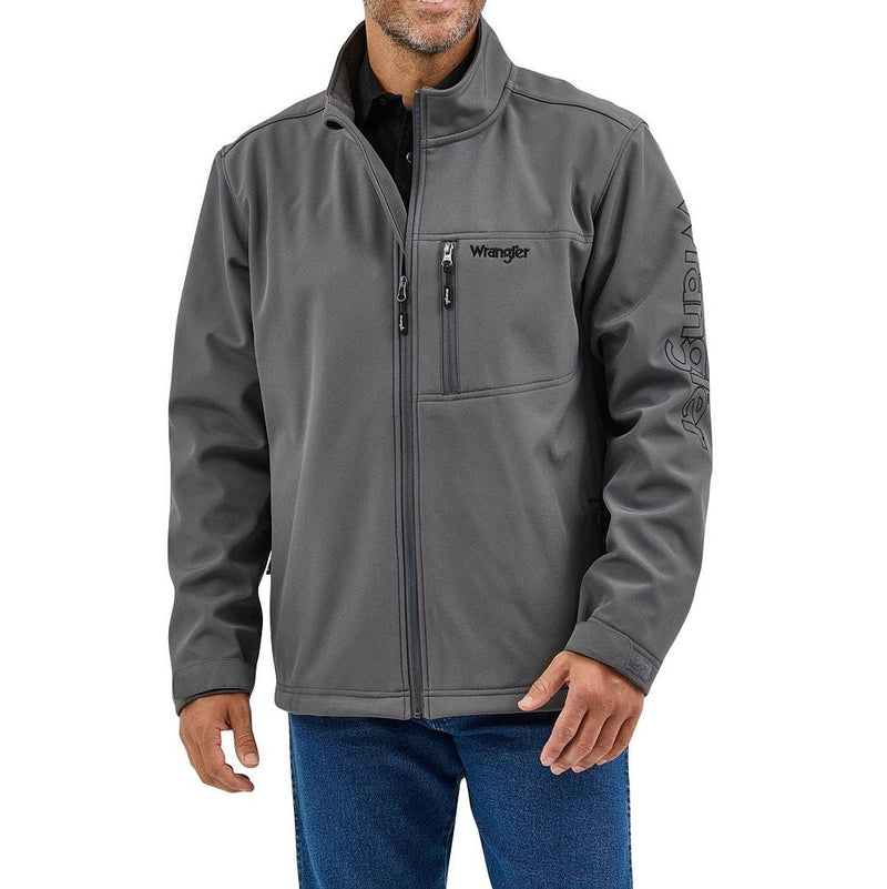Men's Dark Shadow Grey Logo Trail Jacket