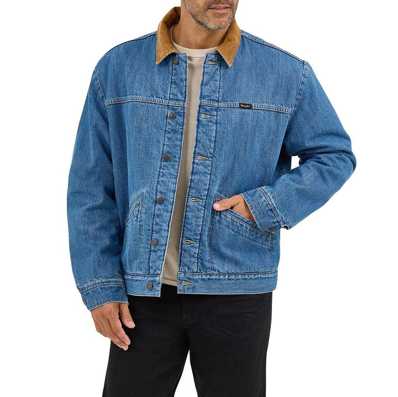 Men's Antique Indigo Sherpa Lined Jacket