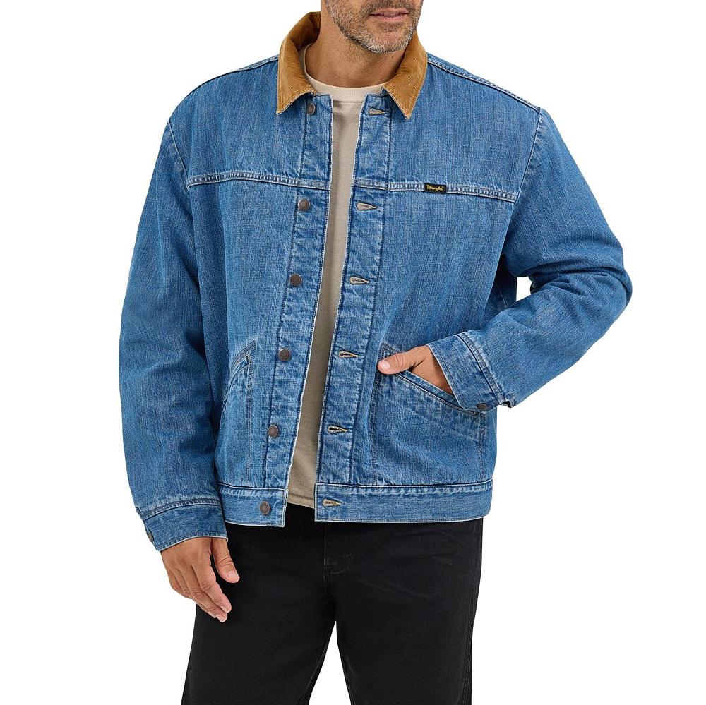 Wrangler Men's Antique Indigo Sherpa Lined Jacket — NRS