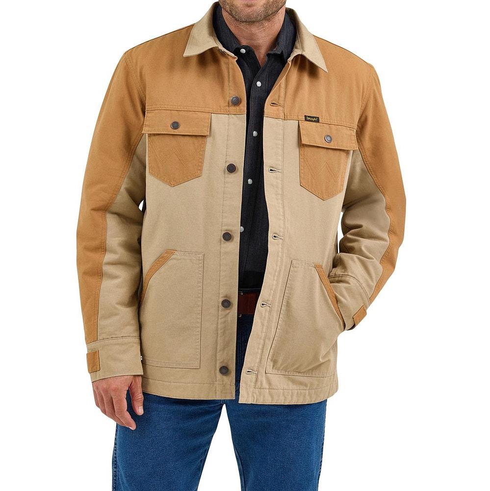 Wrangler Men's Chipmunk Mixed Canvas Chore Coat