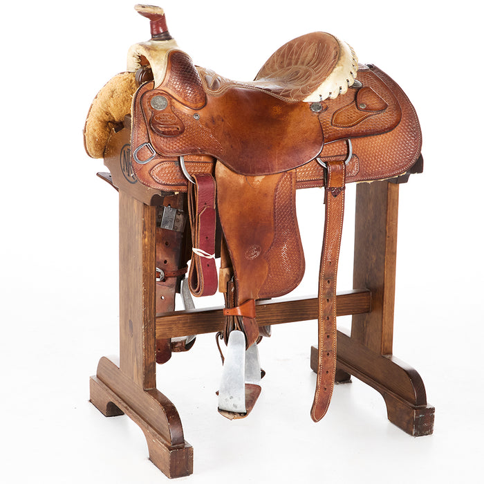 Used 15in Large Basket Stamp Team Roper