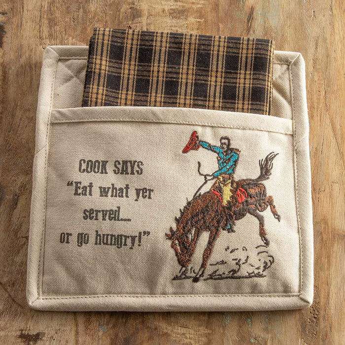 Cowboy Cook Pocket Potholder Set