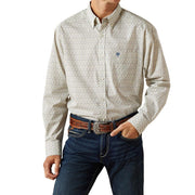 Men's Cream Stevy Long Sleeve Button Shirt
