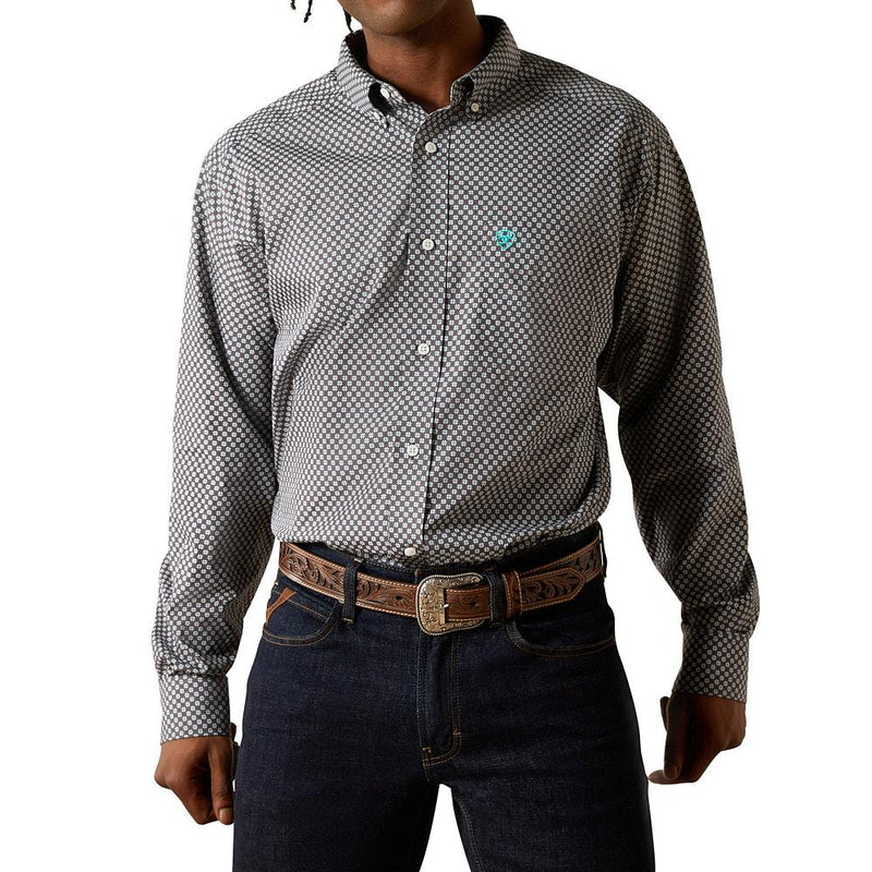 Men's Grey Wrinkle Free Caleb Shirt
