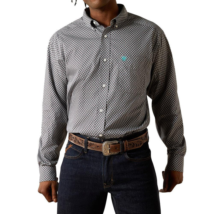 Men's Grey Wrinkle Free Caleb Shirt