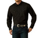 Men's Black Wrinkle Free Refined Slub Shirt