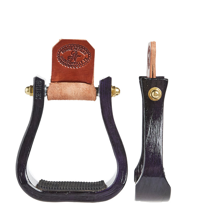 2in Purple Over Black Barrel Racing Stirrup