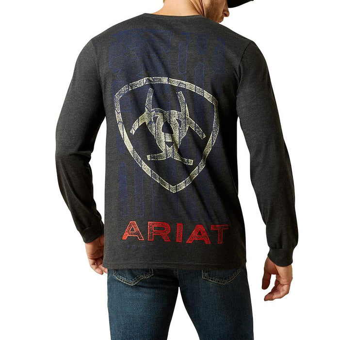 Men's Stamped Freedom Long Sleeve Tee Shirt