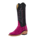 Women`s Ride Ready Fuschia Chap Suede 13In Black Buffamonte Boot