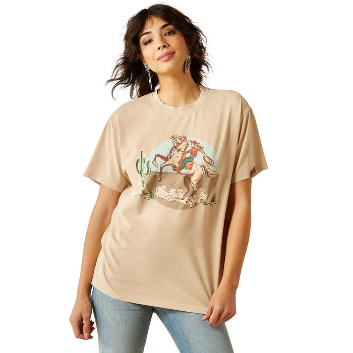 Women's Oyster Grey Ride On Tee Shirt