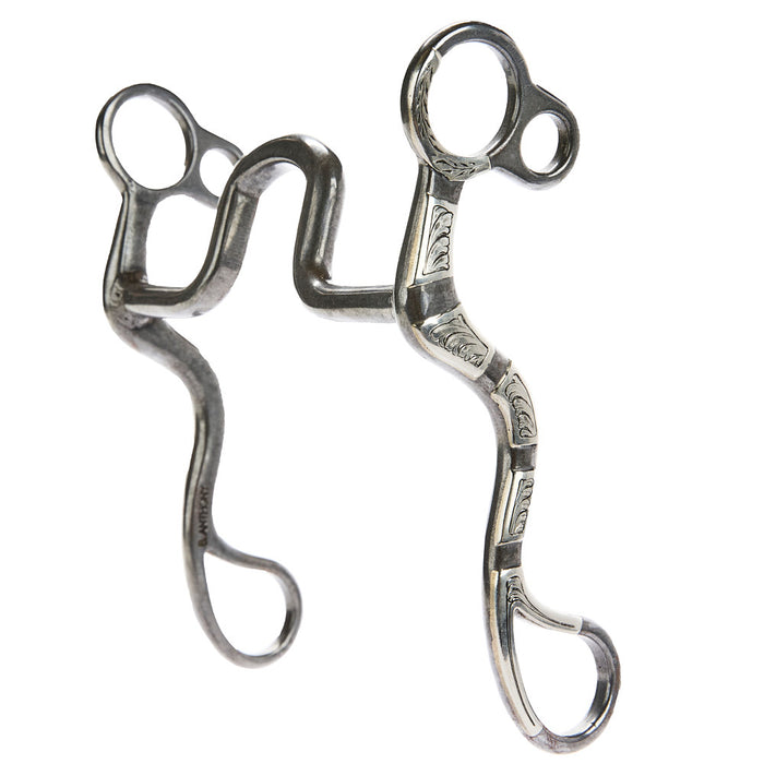 Silver Solid Square Port Cavalry Shank Bit