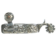 7/8in Silver Mounted with 8pt Rowel Spurs
