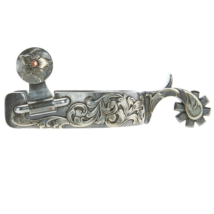 7/8in Silver Mounted with 8pt Rowel Spurs