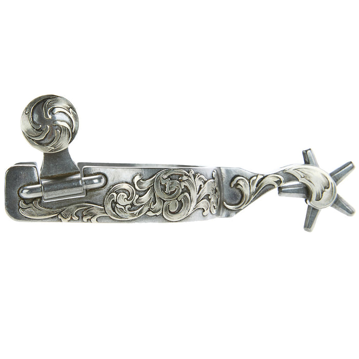 Brandon Anthony Bit & Spur Co. 7/8in Silver Mounted with 5pt Rowel Spu