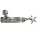 7/8in Silver Mounted with 5pt Rowel Spurs