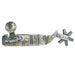 7/8in Silver Bar Mounted with 6pt Rowel Spurs